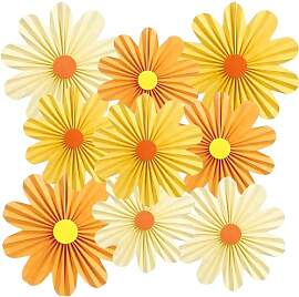 SUNBEAUTY 9 Stück Papier Fächer Dekoration