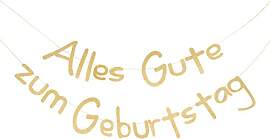 SUNBEAUTY Alles Gute zum Geburtstag Girlande Gold