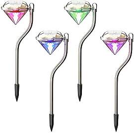 Sunboia Solar-Leuchte Diamant Edelstahl Set 1,2V
