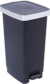Sundis Ringabfalleimer, Schwarz/Metall, (40L) EU