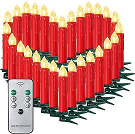 SunJas 40er Weinachten LED Kerzen