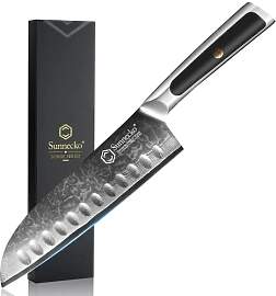 Sunnecko 18cm Damastmesser Kochmesser