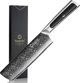 Sunnecko 7 Zoll Nakiri Messer Damastmesser -