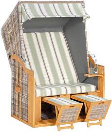 Sunny Smart Rustikal 30 Z Strandkorb Pinie/Geflecht