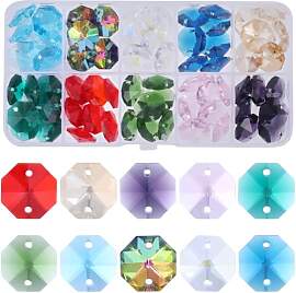 SUNNYCLUE 1 Box 80 Stück 8 Farben Glas Achteck
