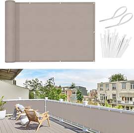 Sunnylaxx Balkon Sichtschutz 100x500cm, Taupe