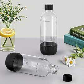 SunnyOcean 1 Liter Soda-Flaschen, 2er Set,