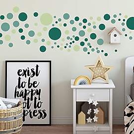 Sunnywall® 130 bunte Wandtattoo Kreise als