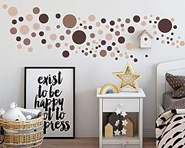 Sunnywall® 130 bunte Wandtattoo Kreise als