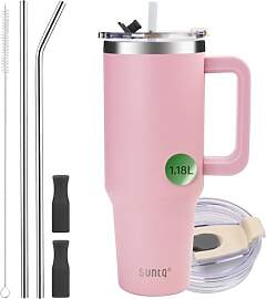 SUNTQ 1180ml/40oz Tumbler mit Griff, Doppelwandige 