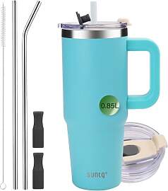 SUNTQ 850ml/30oz Tumbler mit Griff, Doppelwandige