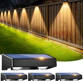 sununiny Wandleuchte Solar Außen,4st Solarlampen