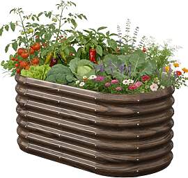 SUNYRISY Hochbeet Metall für Garten, 120x60x60cm