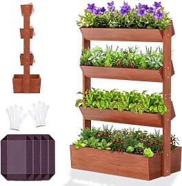 SUNYRISY Holz Hochbeet Premium Blumenkasten