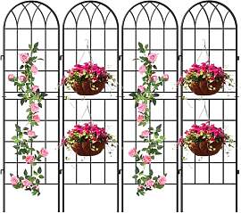 SUNYRISY Rankgitter Metall 4er Set, 150 cm hoch