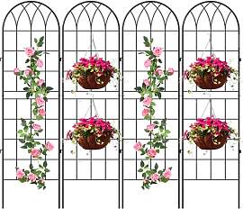 SUNYRISY Rankgitter Metall 4er Set, 180 cm hoch