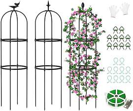 SUNYRISY Rankhilfe Garten Obelisk 3er Set,