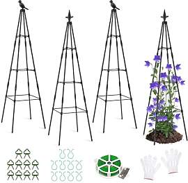 SUNYRISY Upgrade Rankhilfe Garten Obelisk 4er Set, 