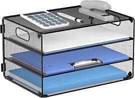 SUPEASY 3-Tier Brief Tray Papier Organizer mit