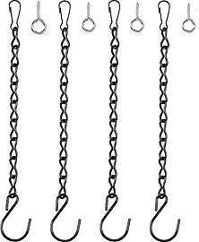 Super Idee 4er Set Stahl Kette mit S Haken und