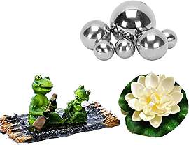 Super Idee Garten Teiche Deko Set Schwimmtier Zwei 