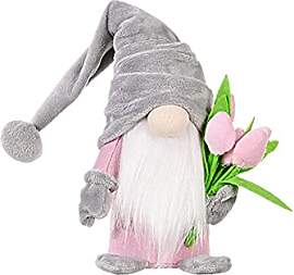 Super Idee Stehende Niedliche Wichtel mit tulpen