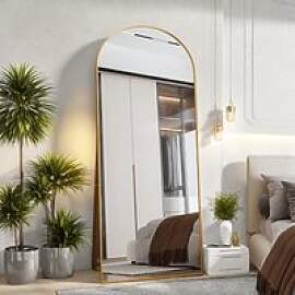 Superaly 180x80cm Großer Gebogener Standspiegel,
