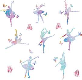SUPERDANT 8 Styles Ballett Wandtattoo Ballerina