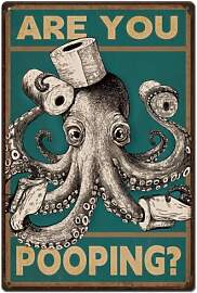 SUPERDANT Blechschilder Mit Oktopus