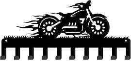 SUPERDANT Motorrad Schlüsselbrett Motorradflammen 