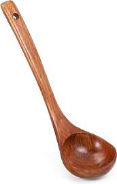 Suppenkelle Holz, 28 cm Langer Griff Löffelkelle