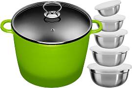 Suppentopf KING, grün, B:26cm H:18cm L:33cm