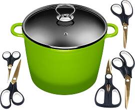 Suppentopf KING, grün, B:26cm H:18cm L:33cm