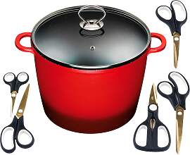 Suppentopf KING, rot, B:26cm H:18cm L:33cm