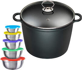 Suppentopf KING, silber (edelstahlfarben), B:26cm