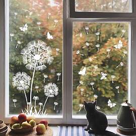 Supzone Fensterbilder Selbstklebend Pusteblume