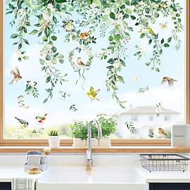 Supzone Fensterbilder Sommer Hängende Rebe
