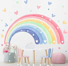 Supzone Wandtattoo Regenbogen Groß 180x102cm,