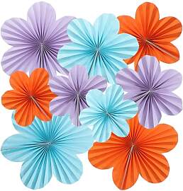 Surflyee 9 Stück Papierblumen Deko Hängend,