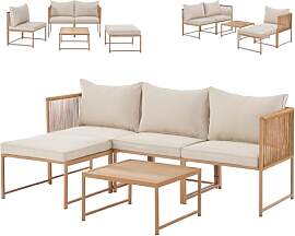 SVITA Detroit Gartenmöbel Set Polyrattan Lounge
