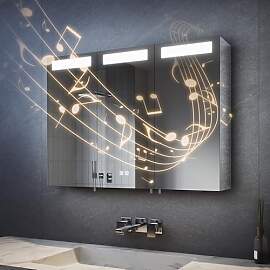 SVNR 90x65 cm Spiegelschrank Mit LED-Beleuchtung