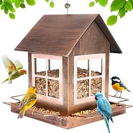 SWAWIS Vogelhaus zum Aufhängen Vogelfutterhaus