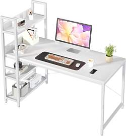 Sweetcrispy Schreibtisch mit Seitlichem Regal
