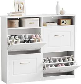 Sweetcrispy Schuhschrank mit 4 Klappen, schmaler