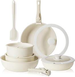 Sweetcrispy Töpfe und Pfannen Set,12-teiliges