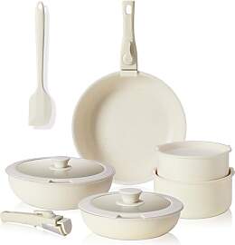 Sweetcrispy Töpfe und Pfannen Set,12-teiliges