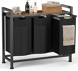 Sweetcrispy Wäschesammler mit Rollen, Wäschekorb 