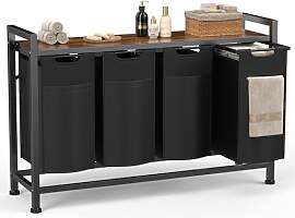 Sweetcrispy Wäschesammler mit Rollen, Wäschekorb 