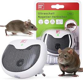 SWISSINNO Mini Ultraschall-Nagerabwehr 15 m² -