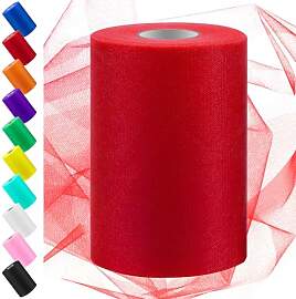 Swpeet 6 Zoll durch 100 Yards Polyester rote Tüll 